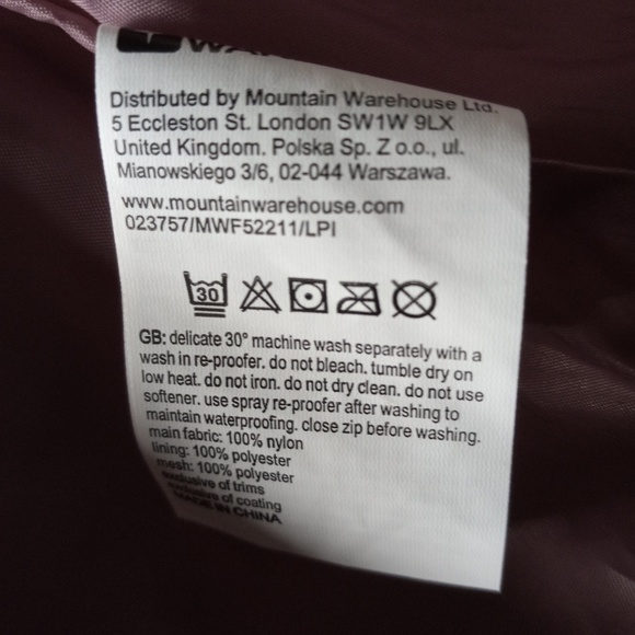 MountainWarehouse- Rainforest Extreme Jacket - Women's-SZ 14- NWT - Picture 7 of 8